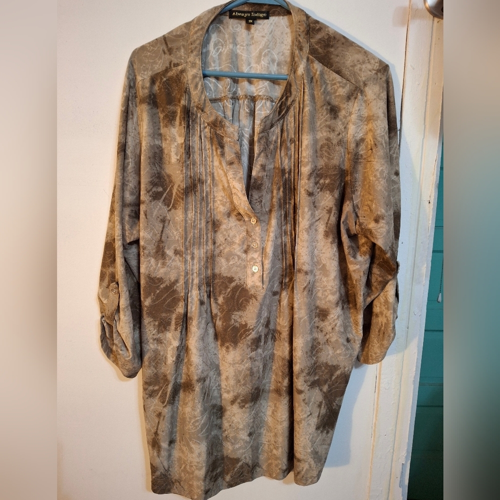 Always Indigo Blouse 2 X